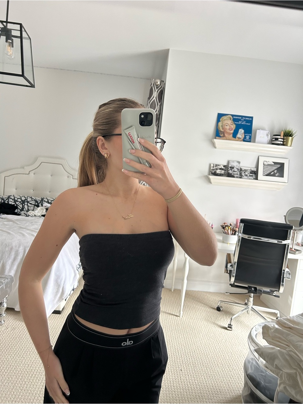 Dark grey Strapless Tube Top - Women